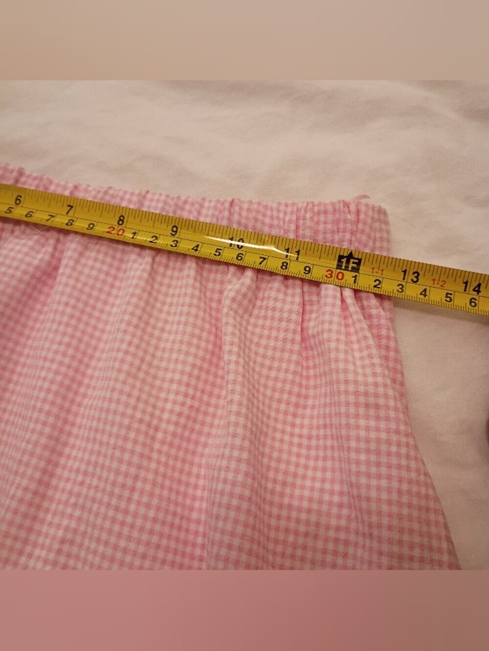 Mable Pink Women Gingham Skirt Pleaded Detail Size S - Picture 5 of 12